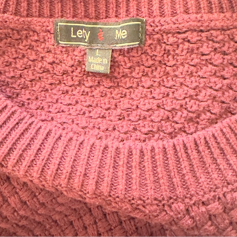Elegant Maroon Crew Neck‎ Sweater - Picture 8 of 8